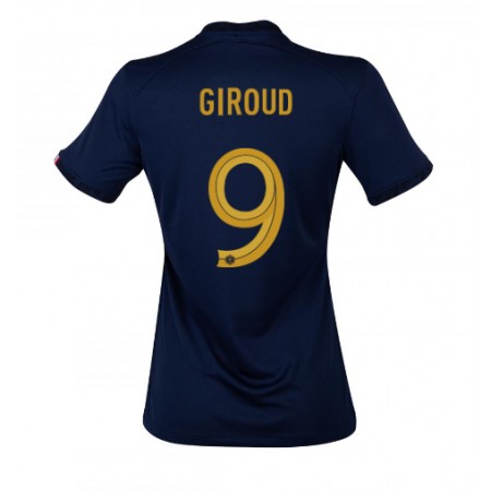 Jalkapallo Pelipaidat/Peliasut Ranska Olivier Giroud 9 Naisten Kotipelipaita Mm-Kisat 2022 Jalkapallo Pelipaidat/Peliasut Ranska Olivier Giroud 9 Naisten Kotipelipaita Mm-Kisat 2022